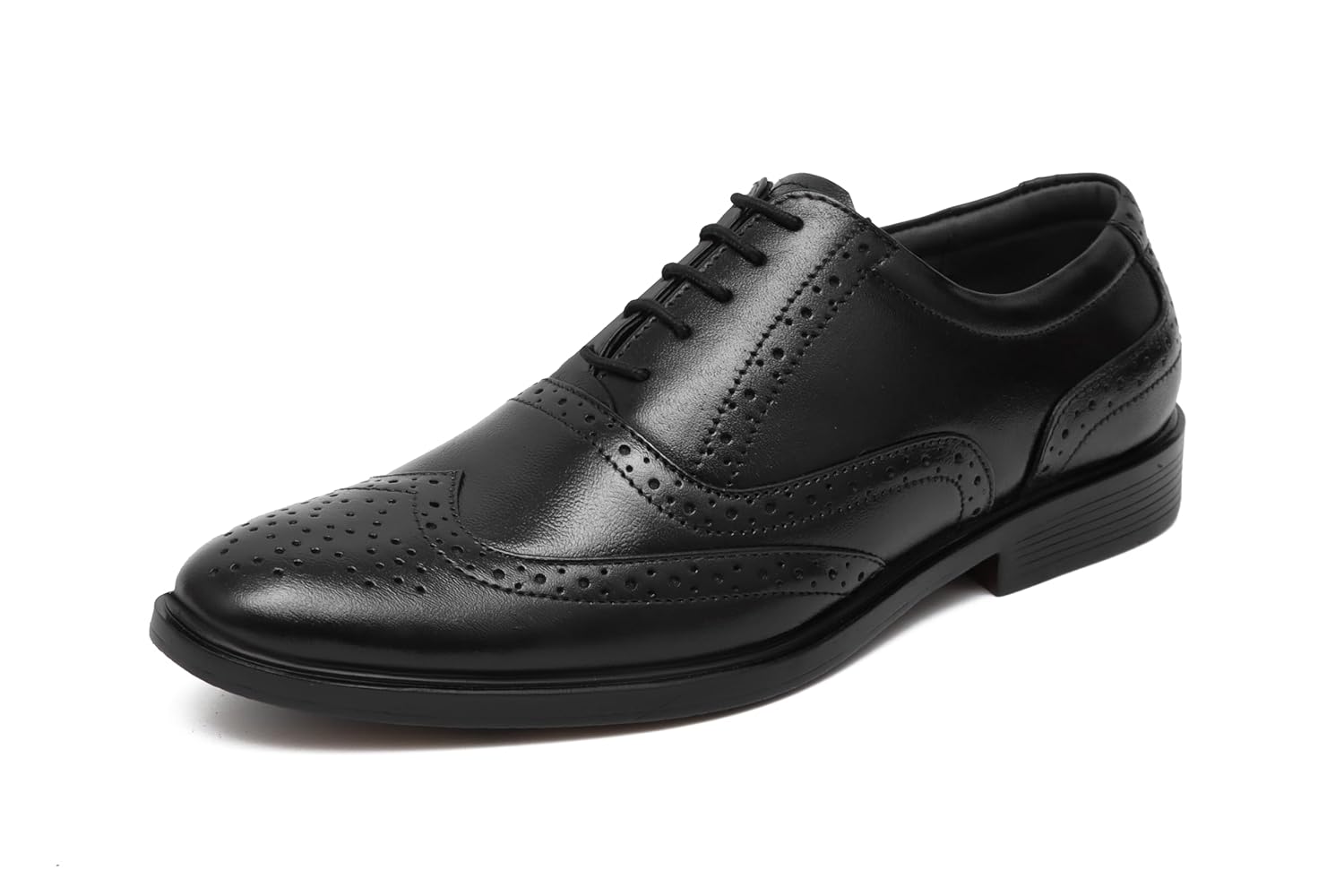 Heels County Men s Genuine Leather Brogue Lace Up Formal Shoes